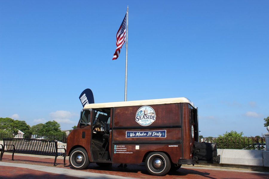Seaside Soda Co. truck at Hyannis Harbor
